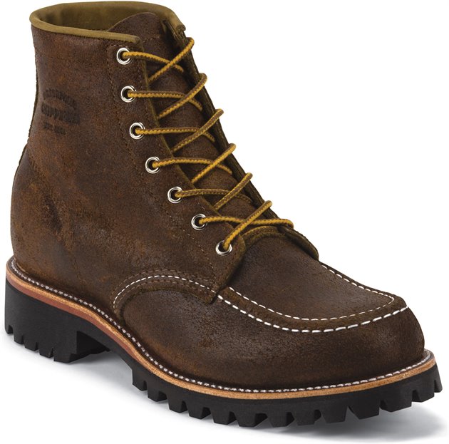 Chippewa Boots Shipton in Medium Brown Chippewa Boots Mens Work